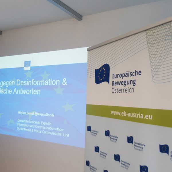 EBÖ-Hintergrund-Briefing: „Kampf gegen Desinformation & Europäische Antworten“ mit Miriam DONDI