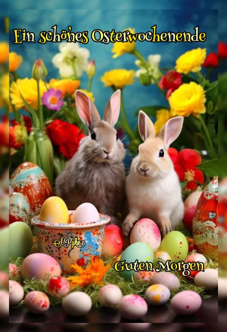 Illustration: Frohe Ostern- Happy Easter- Joyeuses Pâques – Buona Pasqua-Felices Pascuas- sretan Uskrs-Kellemes Húsveti Ünnepeket