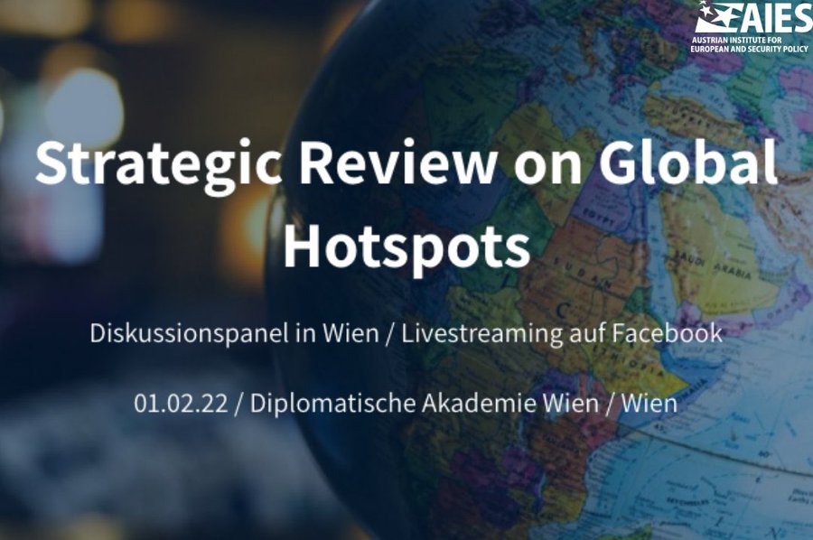 Illustration: Strategic Review on Global Hotspots  AIES-Talks   2022