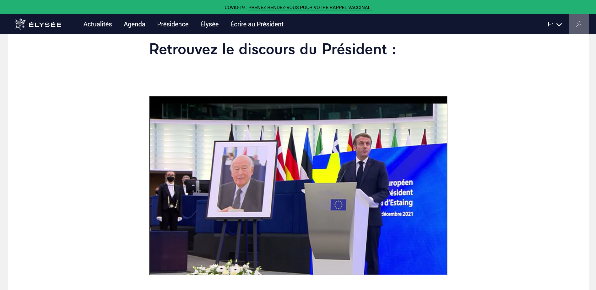 Illustration: Cérémonie d’hommage européen au Président Valéry Giscard d’Éstaing au PE à Strasbourg